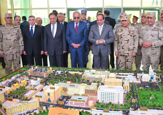 الرئيس المصري يفتتح المرحلة الرابعة لتطوير المجمع الطبي بكوبري القبة