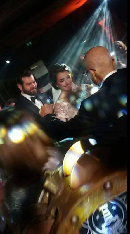 العروسان عمرو يوسف وكندة علوش
