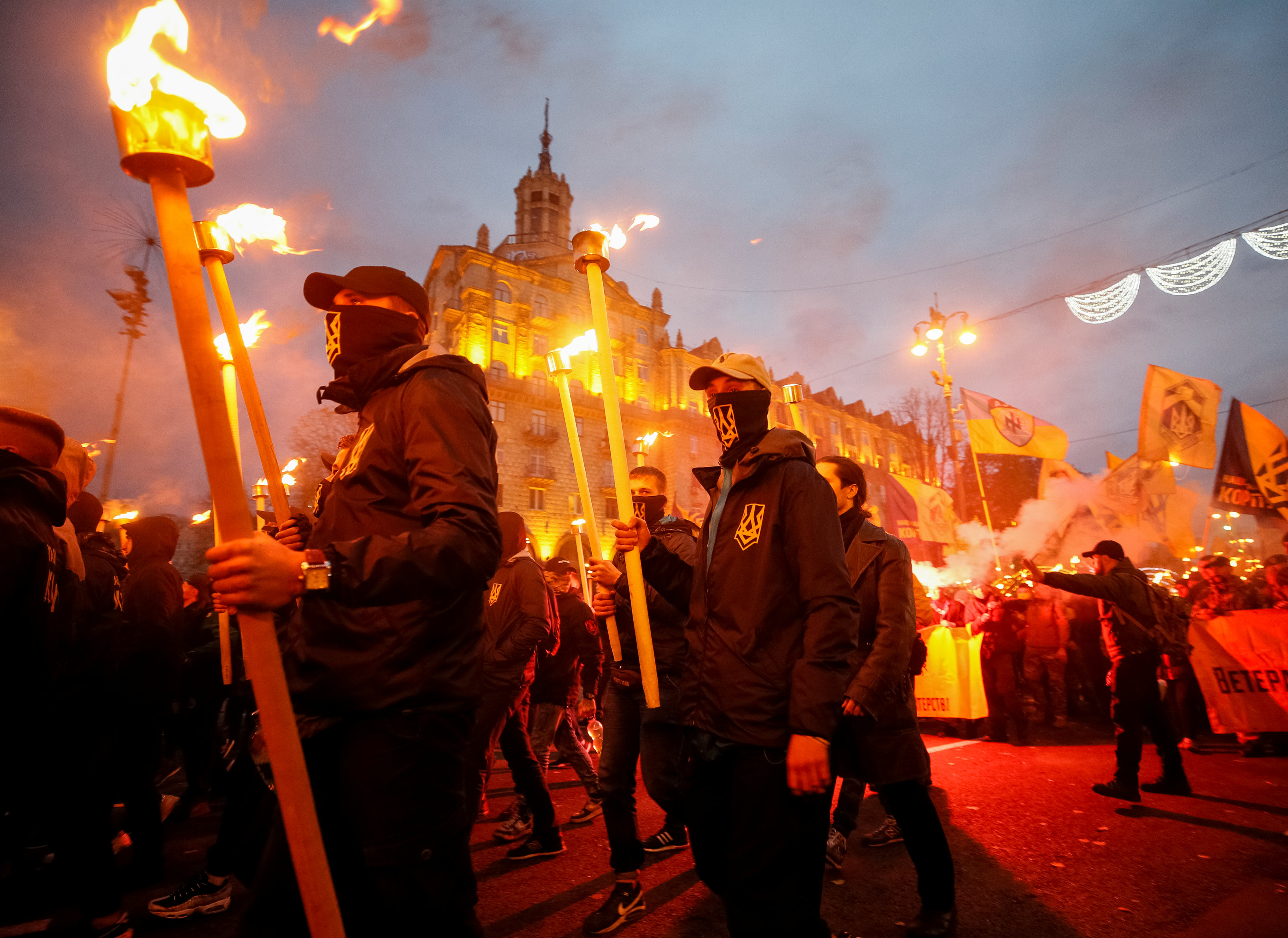 المسيرة في شوارع كييف