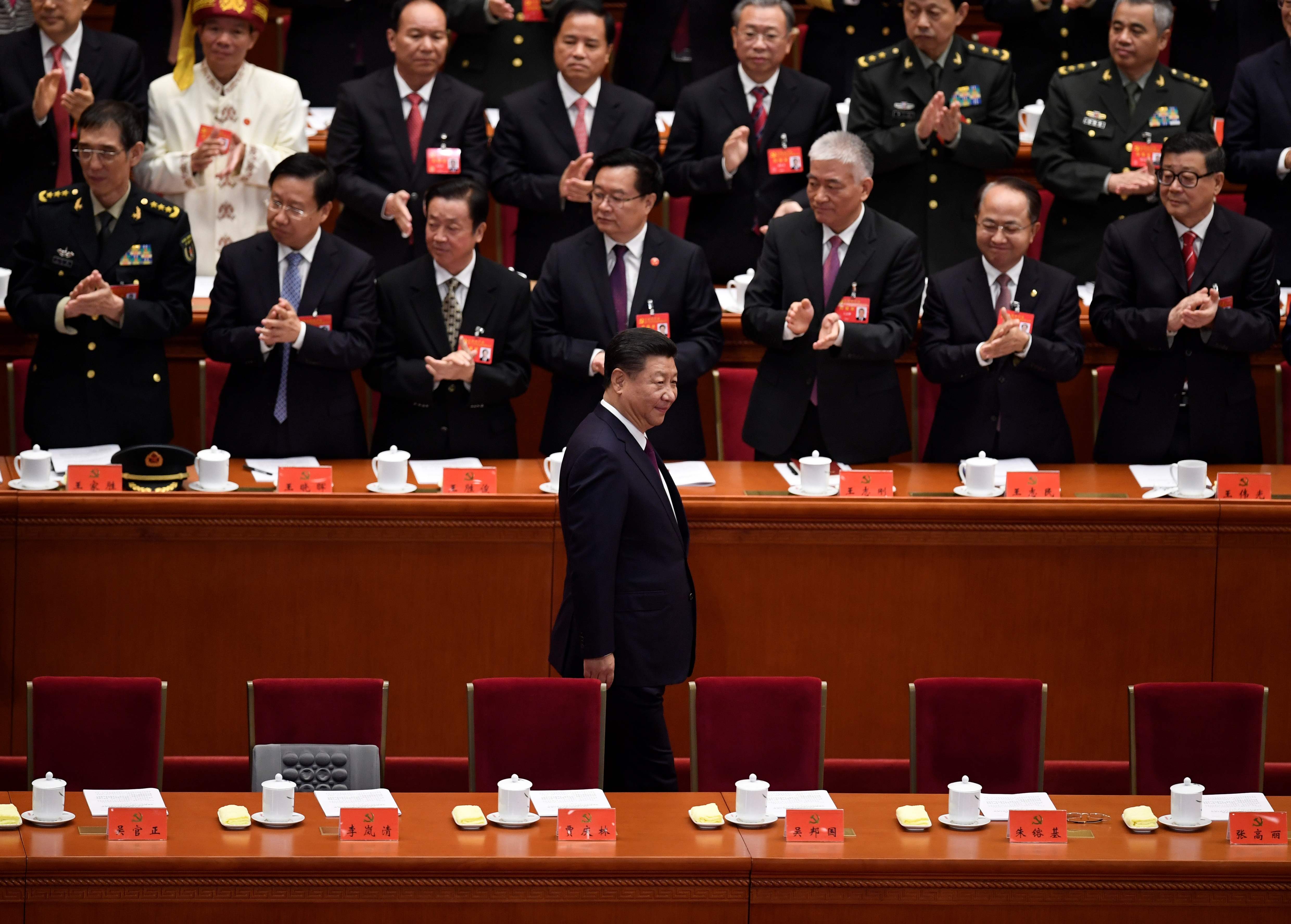 الرئيس الصيني فى حضور المؤتمر الشيوعي