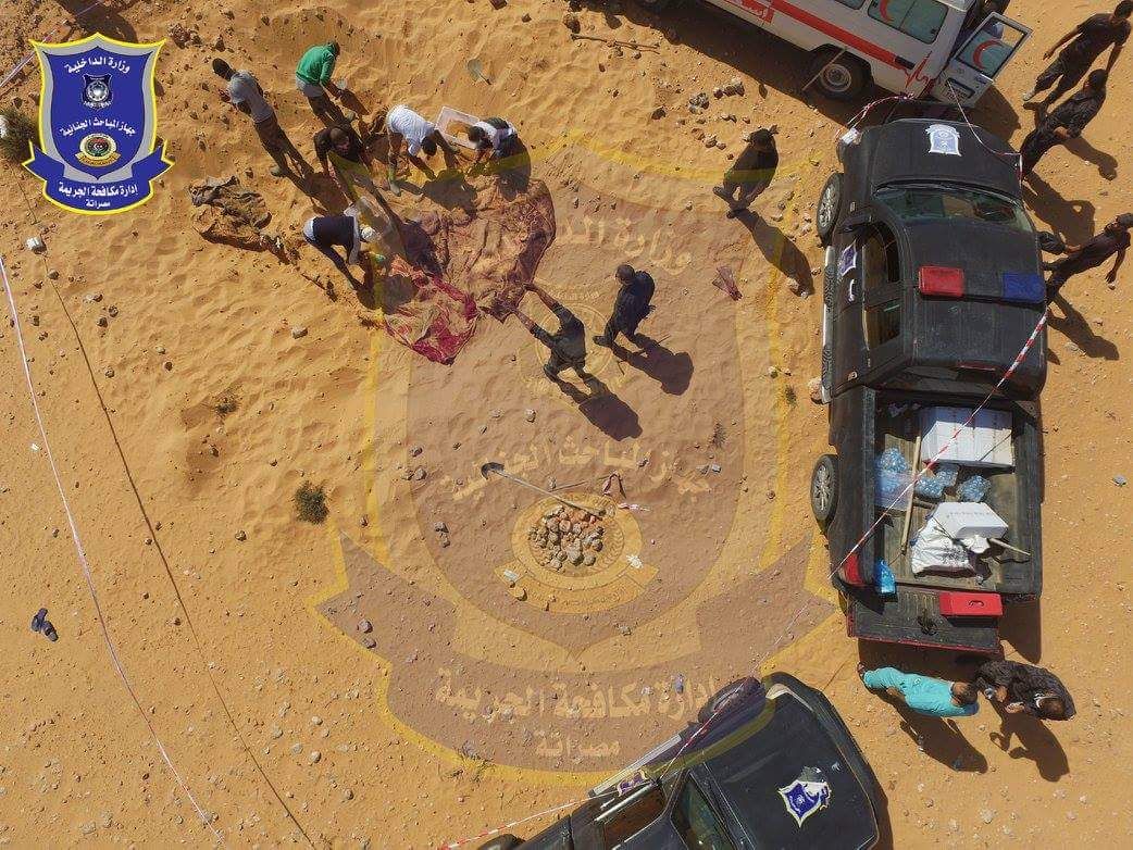 الأمن الليبى يعثر على المقبرة الجماعية