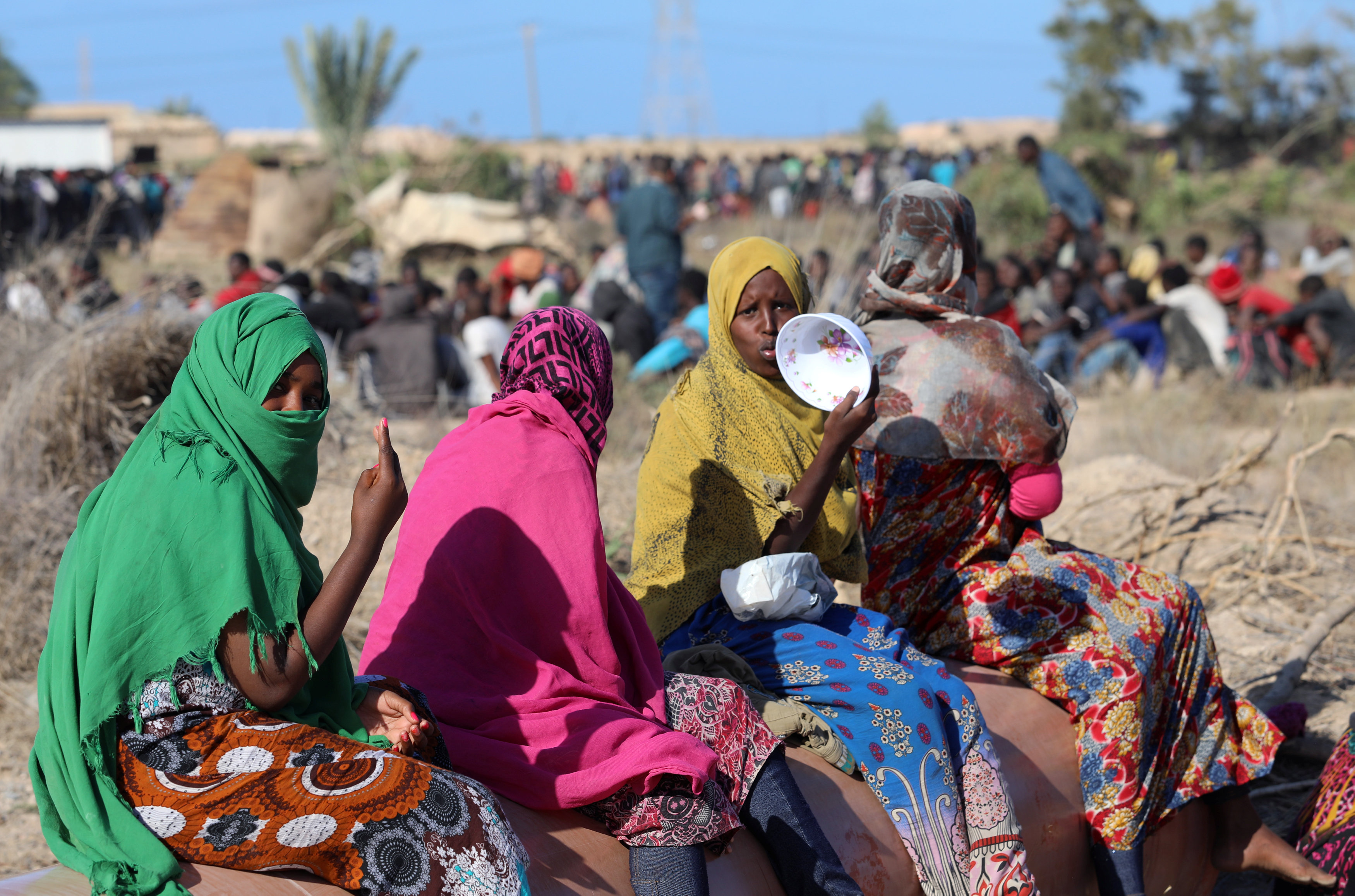 سيدات ضمن المهاجرين غير الشرعيين عبر ليبيا