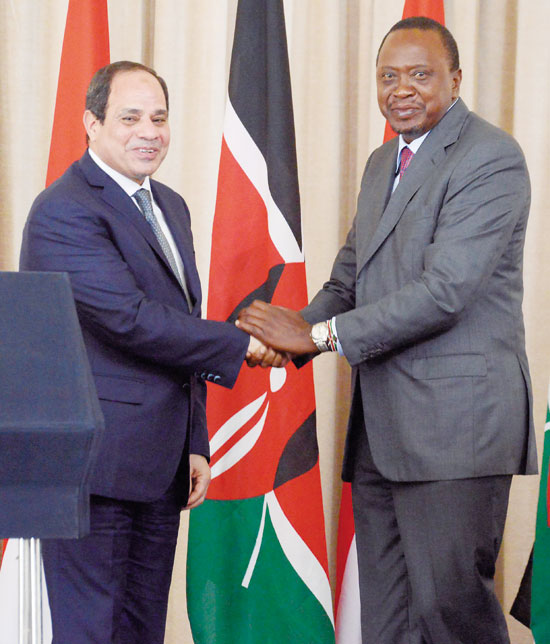 الرئيس-المصرى-عبد-الفتاح-السيسى-والرئيس-الكينى-اوهورو-كينياتا--كينيا18-2-2017