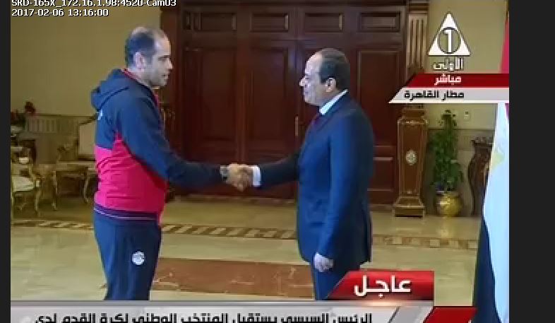 استقبال الرئيس السيسى لمنتخب مصر (2)