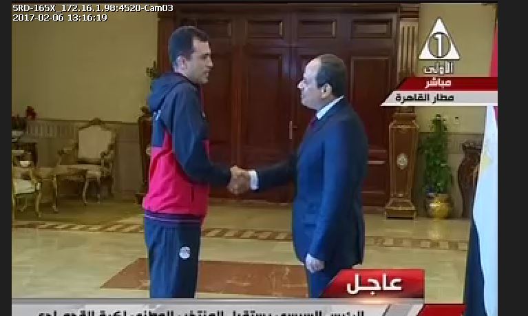 استقبال الرئيس السيسى لمنتخب مصر (1)