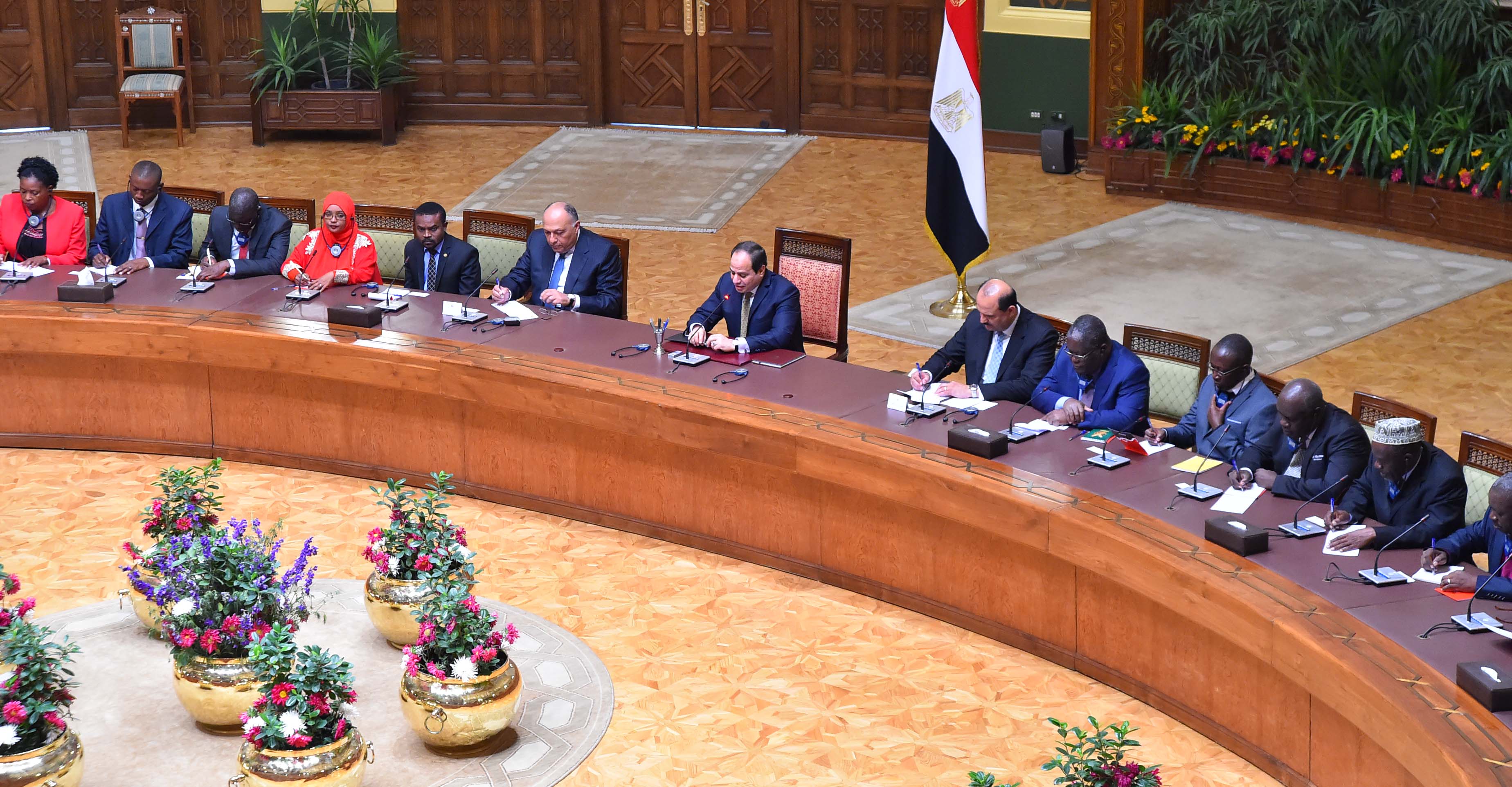 5 الرئيس عبد الفتاح السيسى يستقبل وفداً من كبار الصحفيين والإعلاميين الأفارقة