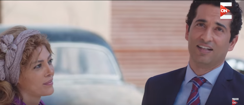 ريهام حجاج وعمرو سعد في وضع امني في مشهد بالحارة