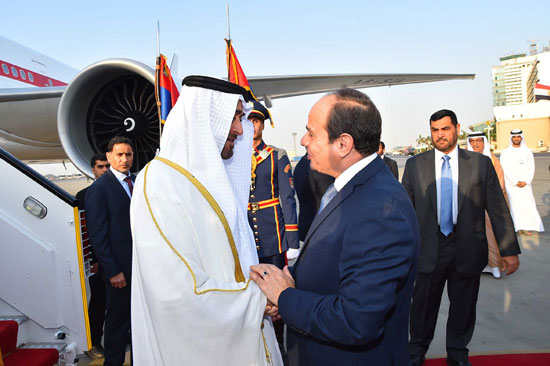 مباحثات السيسى وبن زايد  (1)