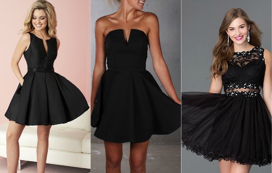 الفستان الأسود المنفوش