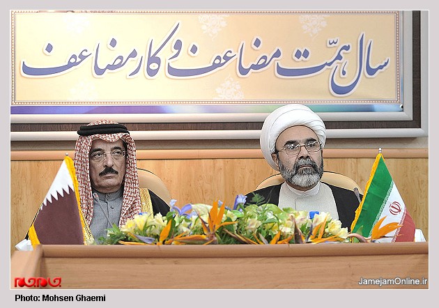وزير الثقافة القطري خلال لقاءه بالشيعة فى ايران