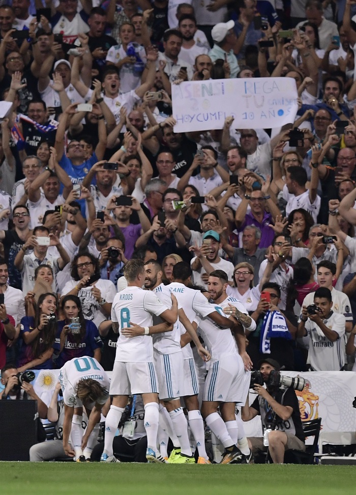 فرحة لاعبى ريال مدريد