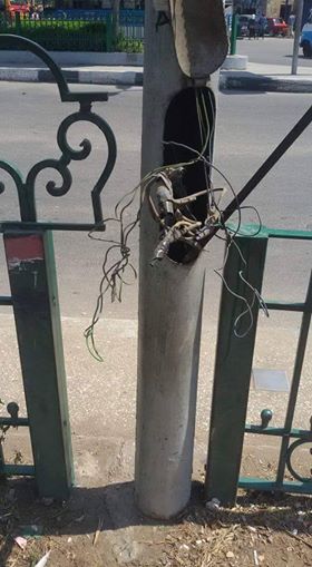 عامود إنارة بحدائق القبة