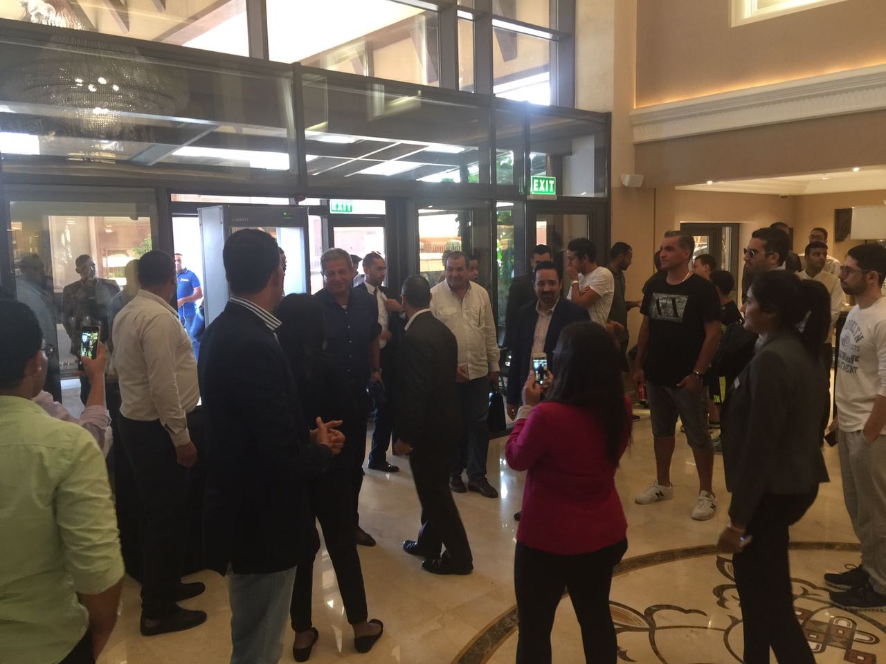 وزير الرياضة فى فندق المنتخب بالاسكندرية