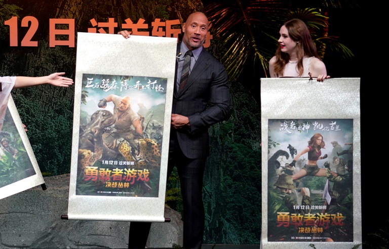 صناع فيلم Jumanji: Welcome to the Jungle فى عرضه الخاص بالصين