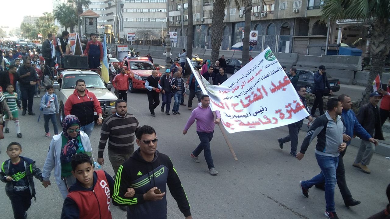 فرج عامر ومصطفى بكري يقودان مسيرة لدعم السيسي  (2)