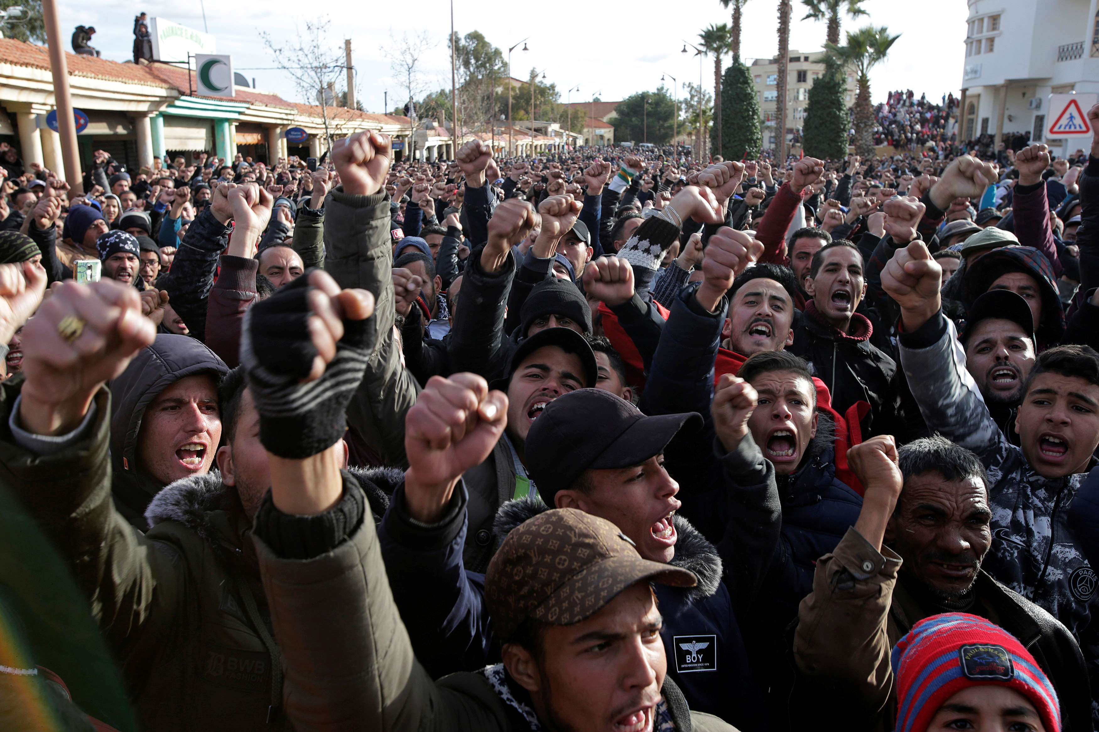 احتجاجات فى المغرب