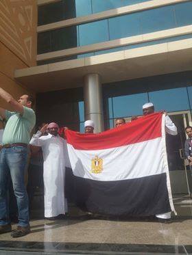 المصريون من أمام اللجنة الانتخابية فى الدوحة