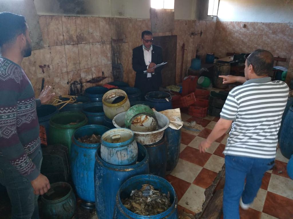 حملة على محال بيع الأسماك المملحة قبل شم النسيم حملة على محال بيع الأسماك المملحة قبل شم النسيم