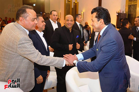 أشرف صبحي وطارق يحيى في مؤتمر بث مباريات منتخب مصر أشرف صبحي وطارق يحيى في مؤتمر بث مباريات منتخب مصر