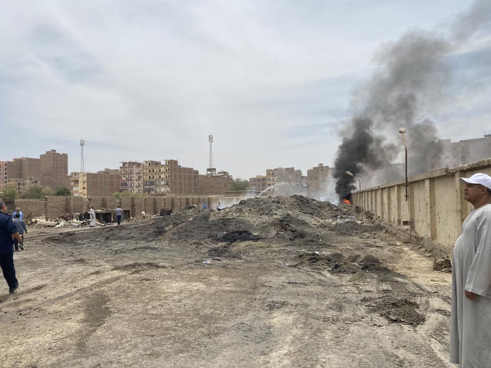 الحريق عقب السيطرة عليه الحريق عقب السيطرة عليه