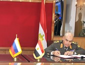 العلاقات المصرية الروسية تؤكد متانتها..الفريق أول صدقى صبحى يستقبل وزير الدفاع الروسى ويترأسان اجتماعات اللجنة العسكرية المشتركة..ويوقعان عدد من بروتوكولات التعاون.. وزير الدفاع يشيد بالتعاون العسكرى