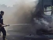 تفحم3جثث وإصابة4فى انفجار أنبوبة غاز داخل سيارة بعد انقلابها بطريق مرسى علم