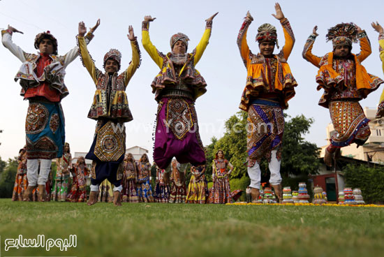 جانب من الرقصة التقليدية الهندية الجميلة -اليوم السابع -10 -2015