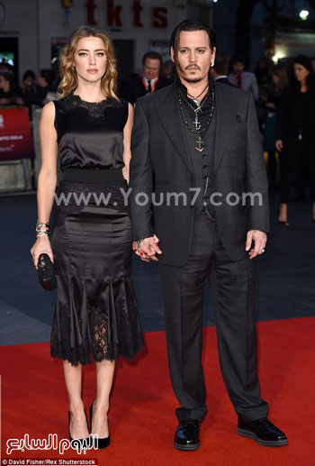 	 جونى ديب وزوجته فى مهرجان BFI Film -اليوم السابع -10 -2015