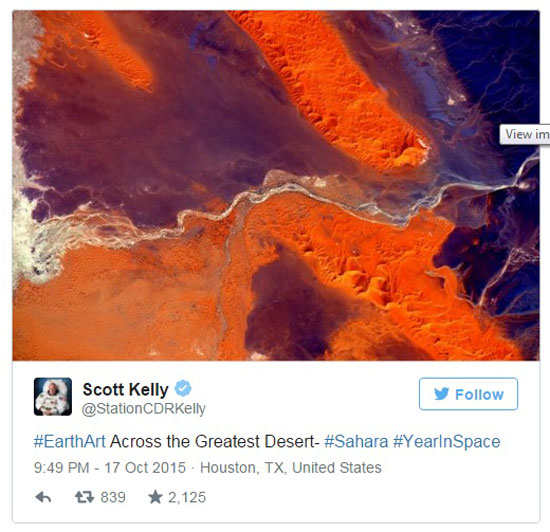 صور الصحراء الكبرى من الفضاء  -اليوم السابع -10 -2015