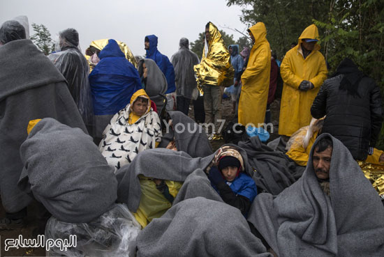  المهاجرين فى محاولتهم العبور إلى صربيا من كرواتيا  -اليوم السابع -10 -2015