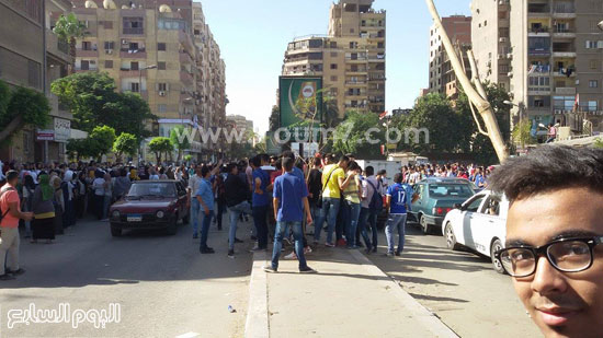 تظاهر لطلاب الثانوية العامة بمنطقة سراى القبة -اليوم السابع -10 -2015