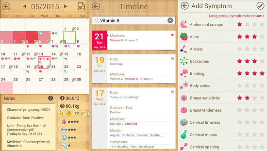 myCalendar - Period Tracker -اليوم السابع -10 -2015