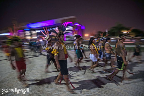 رقص مجموعة من الرجال فى مهرجان دورة الألعاب العالمية الأولى فى البرازيل. -اليوم السابع -10 -2015