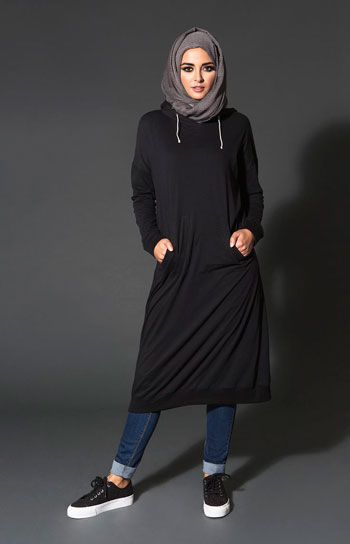 التونيك الأسود موضة ملابس المحجبات -اليوم السابع -10 -2015