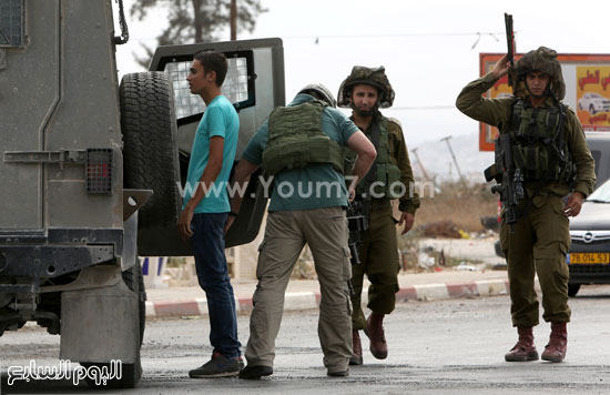 قوات الأمن الإسرائيلية تفرض الحراسة على حاجز الجلمة -اليوم السابع -10 -2015