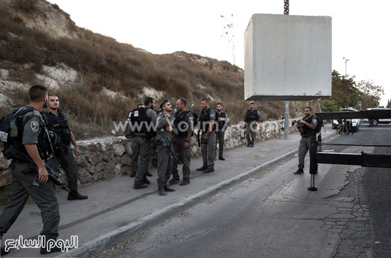 انتشار القوات الإسرائيلية على الطرق -اليوم السابع -10 -2015