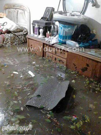 منزل مواطن بعد غرقه فى الأمطار  -اليوم السابع -10 -2015