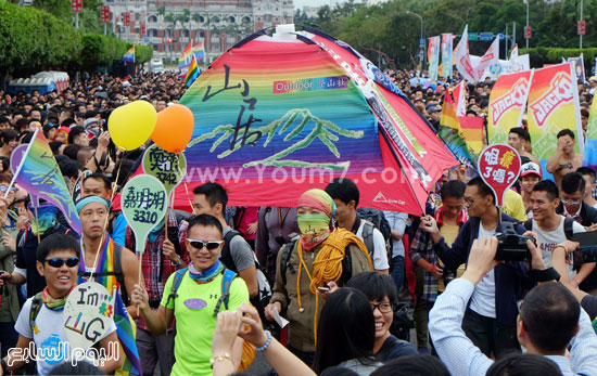 مسيرة حاشدة للمثليين جنسيا فى تايوان  -اليوم السابع -10 -2015
