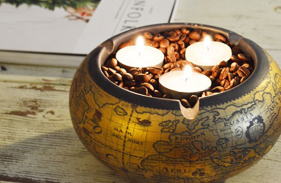 فكر رائعة لدمج الشموع مع حبوب القهوة فى الديكور -اليوم السابع -11 -2015