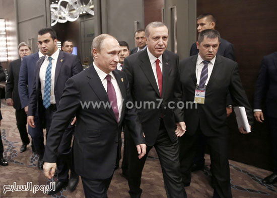  بوتين برفقة اردوغان  -اليوم السابع -11 -2015