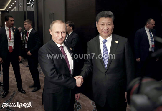 لقاء بوتين والرئيس الصينى شى جين بينج -اليوم السابع -11 -2015