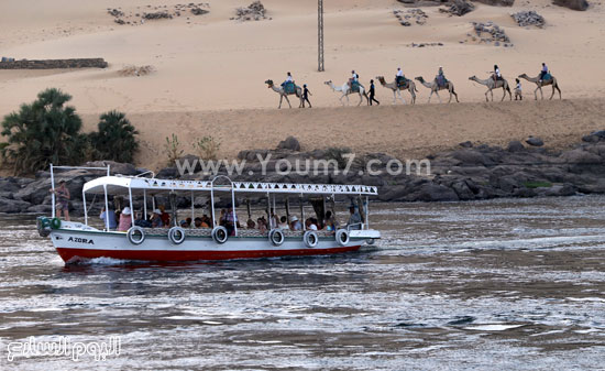 المراكب فى نهر النيل فى النوبة  -اليوم السابع -11 -2015