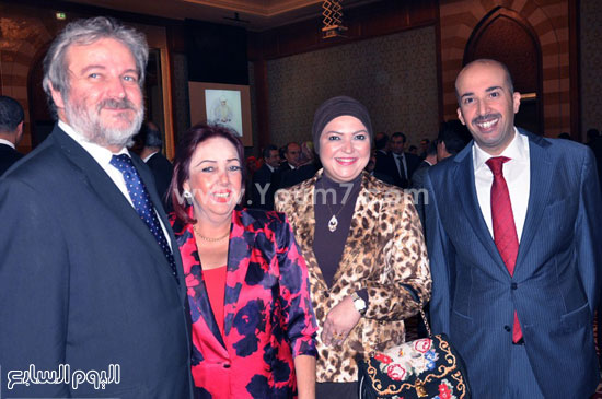 سفير البحرين وم.رباب عبد العاطي وماجدة برسوم وسفير صربيا -اليوم السابع -11 -2015