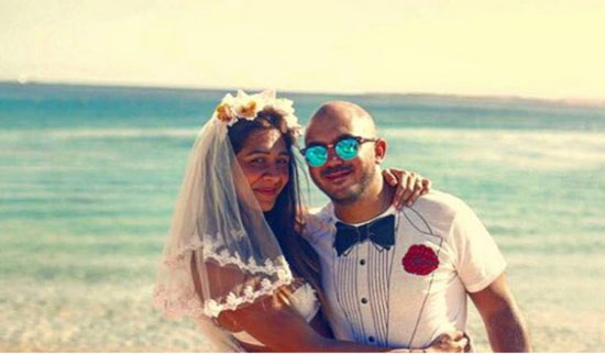  محمود العسيلى وزوجته فى جزر المالديف -اليوم السابع -11 -2015