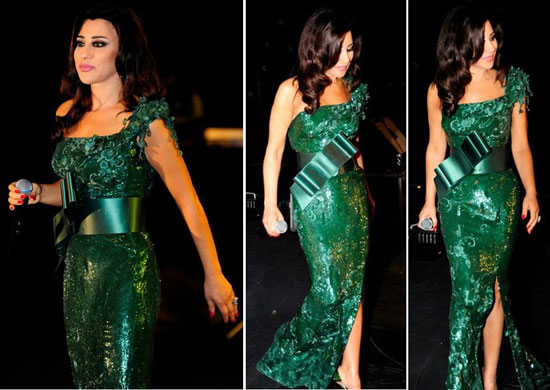 فستان ظهرت به فى حفل بالجزائر عام 2011 -اليوم السابع -11 -2015