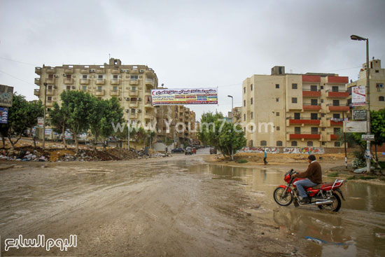 آثار الأمطار فى الشوارع -اليوم السابع -11 -2015