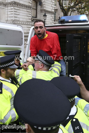 الشرطة البريطانية تلقى القبض على إخوانى آخر أثناء زيارة الرئيس السيسى -اليوم السابع -11 -2015