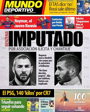 صحيفة موندو ديبورتيفو الاسبانية -اليوم السابع -11 -2015