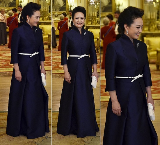 السيدة الأولى الصينية خلال لقاءها الملكة إليزابيث -اليوم السابع -1 -2016