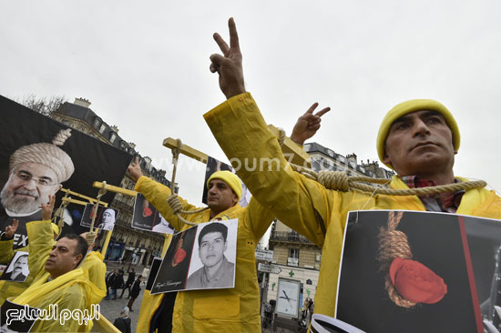 مظاهرات ضد روحانى فى فرنسا (8)